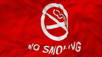 No Smoking Sign Seamless Looping Background, Looped Plain and Bump Texture Cloth Waving Slow Motion, 3D Rendering video