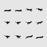 Cat Run cycle animation sequence vector