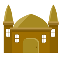 Golden Cute Mosque png