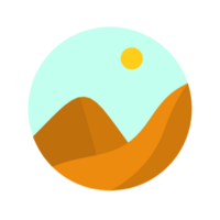 Cute mountains for stickers png