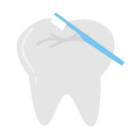 dente nel cartone animato stile png