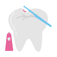 dente dentro desenho animado estilo png