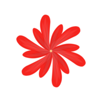 rojo sencillo flor png