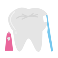 dente dentro desenho animado estilo png