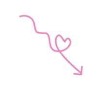 Pink Love Arrow png