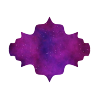 elegante islámico caja de texto galaxia marco png