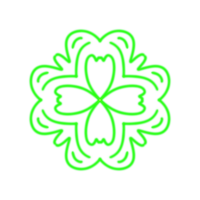 glowing line green flower png