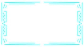 Square neon line frame png