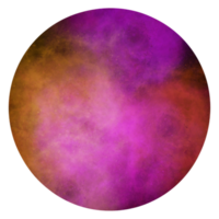 3d sfera con nebulosa struttura png