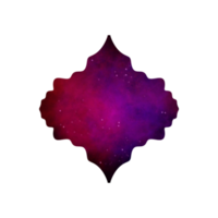 elegante islámico caja de texto galaxia marco png