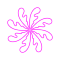 linea fiore viola neon png