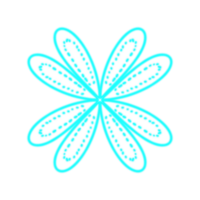 glowing blue line flower png