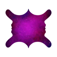 elegante islámico caja de texto galaxia marco png