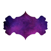 elegante islámico caja de texto galaxia marco png