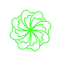 gloeiend lijn groen bloem png