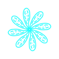 glowing blue line flower png