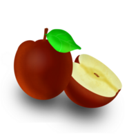 apple fruit painting png
