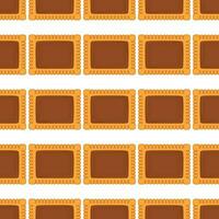 Pattern homemade cookie different taste in pastry biscuit vector