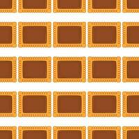 Pattern homemade cookie different taste in pastry biscuit vector