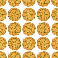 Pattern homemade cookie different taste in pastry biscuit vector