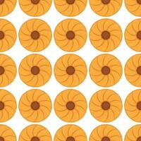 Pattern homemade cookie different taste in pastry biscuit vector