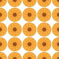 Pattern homemade cookie different taste in pastry biscuit vector