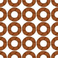 Pattern homemade cookie different taste in pastry biscuit vector