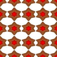 Pattern homemade cookie different taste in pastry biscuit vector