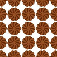 Pattern homemade cookie different taste in pastry biscuit vector