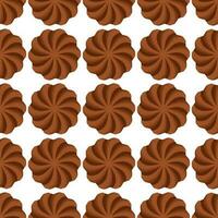 Pattern homemade cookie different taste in pastry biscuit vector