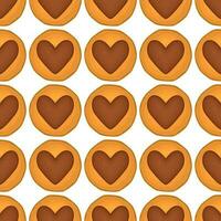 Pattern homemade cookie different taste in pastry biscuit vector