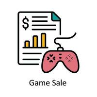 Game Sale Vector  Fill outline Icon Design illustration. Online streaming Symbol on White background EPS 10 File