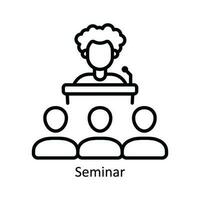 Seminar Vector  outline Icon Design illustration. Product Management Symbol on White background EPS 10 File