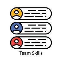 Team Skills Vector Fill outline Icon Design illustration. Product Management Symbol on White background EPS 10 File