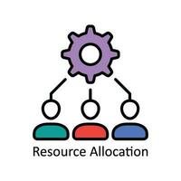 Resource Allocation Vector Fill outline Icon Design illustration. Product Management Symbol on White background EPS 10 File