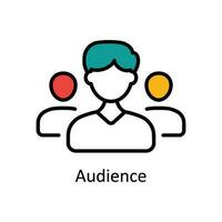 Audience Vector Fill outline Icon Design illustration. Product Management Symbol on White background EPS 10 File