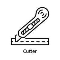 cortador vector contorno icono diseño ilustración. hogar reparar y mantenimiento símbolo en blanco antecedentes eps 10 archivo