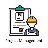 Project Management Vector Fill outline Icon Design illustration. Smart Industries Symbol on White background EPS 10 File