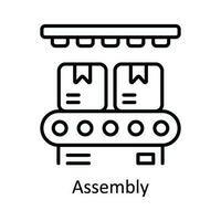 Assembly Vector  outline Icon Design illustration. Smart Industries Symbol on White background EPS 10 File