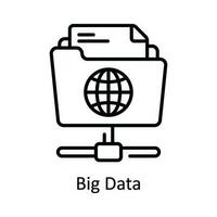 Big Data Vector  outline Icon Design illustration. Smart Industries Symbol on White background EPS 10 File