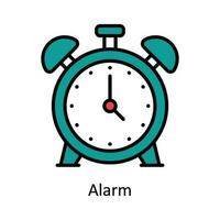 Alarm Vector Fill outline Icon Design illustration. Travel and Hotel Symbol on White background EPS 10 File