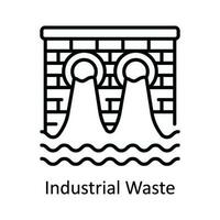 Industrial Waste Vector  outline Icon Design illustration. Smart Industries Symbol on White background EPS 10 File