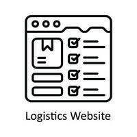 Logistics Website Vector  outline Icon Design illustration. Smart Industries Symbol on White background EPS 10 File