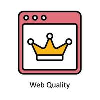 Web Quality Vector Fill outline Icon Design illustration. Digital Marketing  Symbol on White background EPS 10 File
