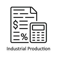 Industrial Production Vector  outline Icon Design illustration. Smart Industries Symbol on White background EPS 10 File