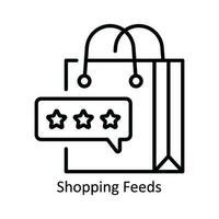 Shopping Feeds Vector  outline Icon Design illustration. Product Management Symbol on White background EPS 10 File