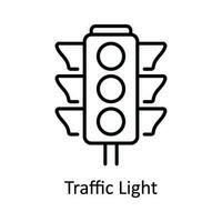 Traffic Light Vector  outline Icon Design illustration. Map and Navigation Symbol on White background EPS 10 File