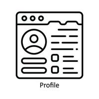 Profile Vector  outline Icon Design illustration. Product Management Symbol on White background EPS 10 File