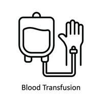 Blood Transfusion Vector  outline Icon Design illustration. Pharmacy  Symbol on White background EPS 10 File