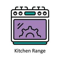 Kitchen Range Vector Fill outline Icon Design illustration. Home Repair And Maintenance Symbol on White background EPS 10 File